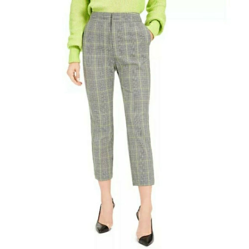 Bar III Becca Tilley x Plaid Tapered Pants